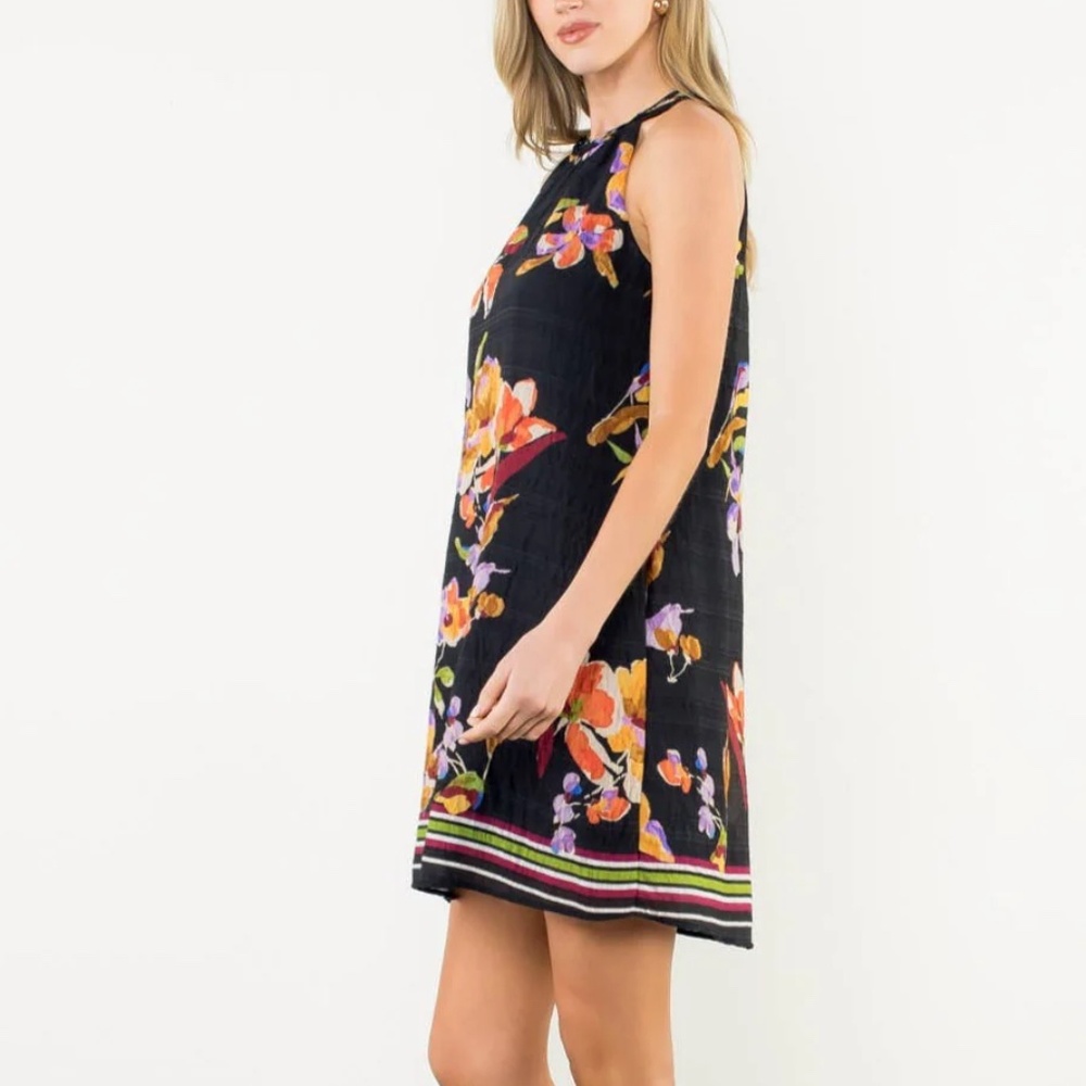 NWT Halter Floral Print Shift Dress by THML - Picture 2 of 6